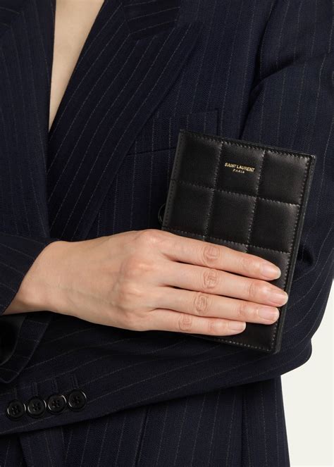 passport hülle ysl|Saint Laurent Passport Case in Quilted Smooth Leather.